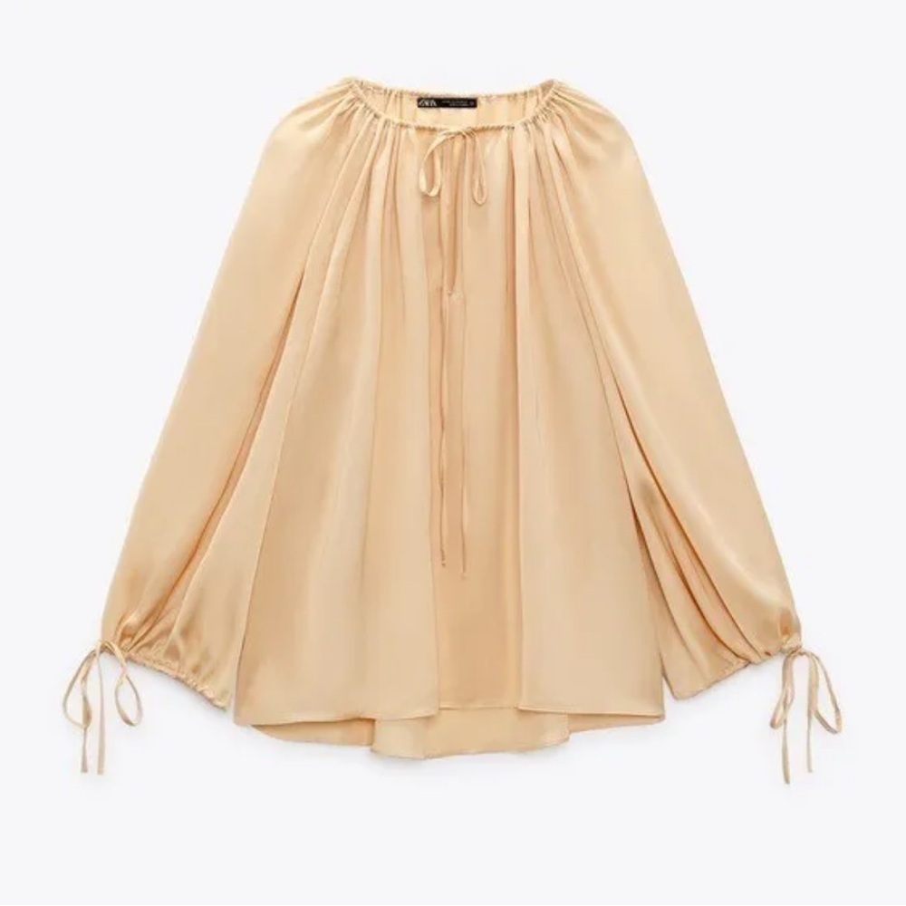 NWOT Zara oversized satin effect top